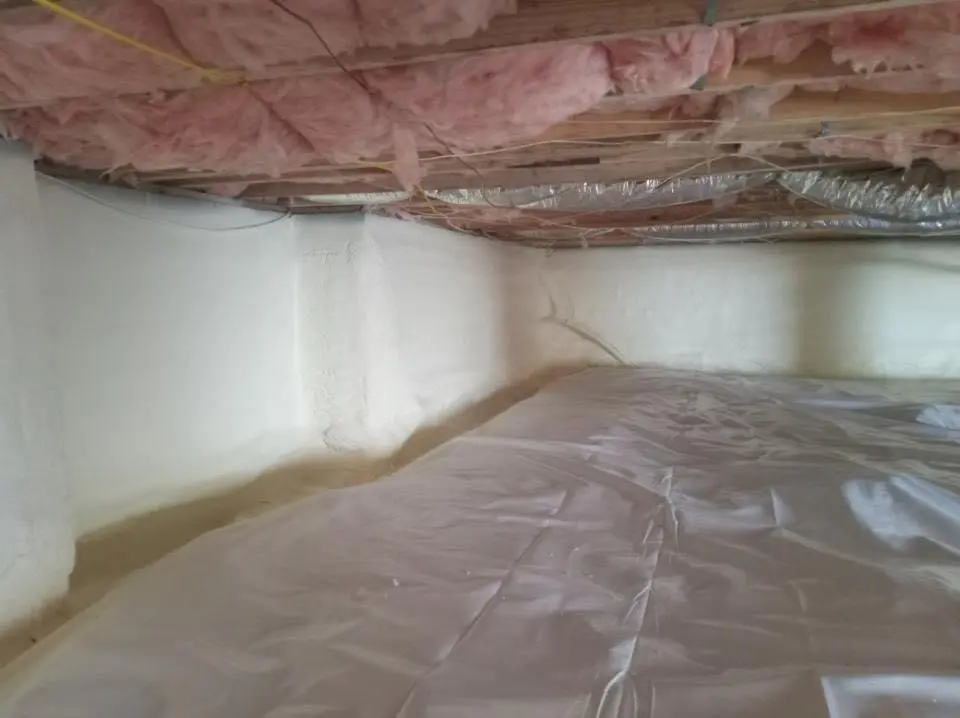 Crawl space encapsulation with closed-cell spray foam for Roof Leak Repair in Umatilla